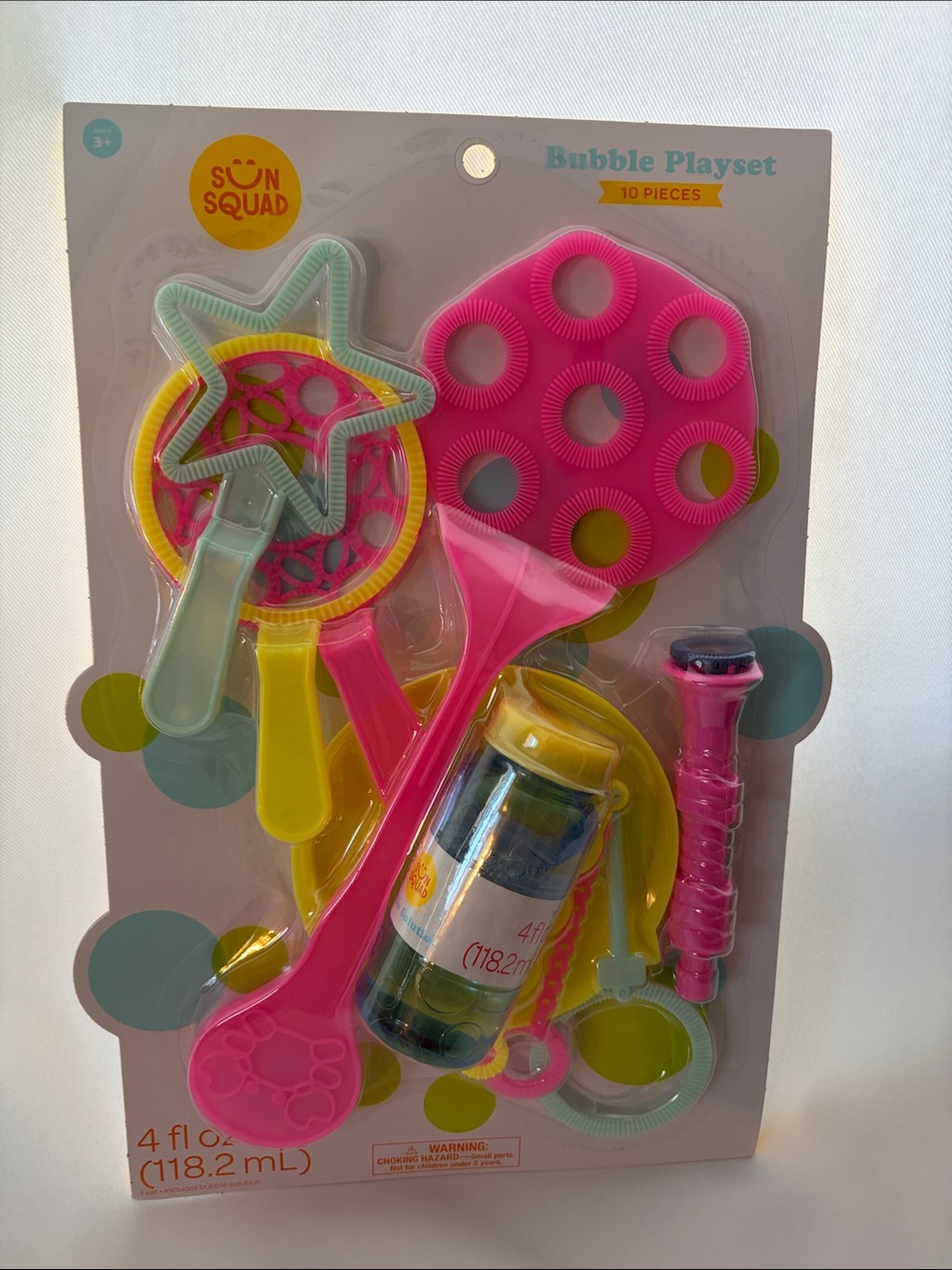 Sun Squad Kids Pink & Yellow Bubble Playset